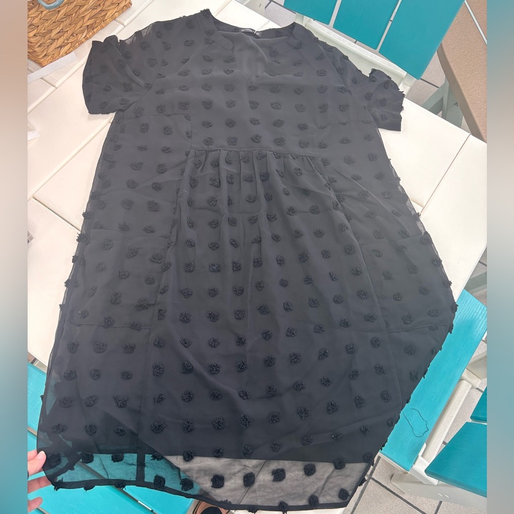 NWT Women’s Black Dress Spots Dots